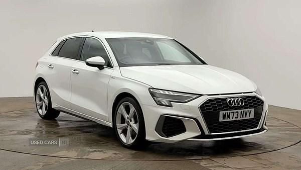 Used Audi A3 S-Line 150 HP (110 kW) 2024 White Hatchback