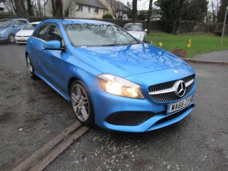Used Mercedes A200 AMG line 136 HP (100 kW) 2016 Blue Hatchback