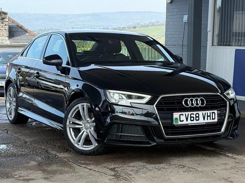Used Audi A3 S-Line 150 HP (110 kW) 2018 Black Sedan