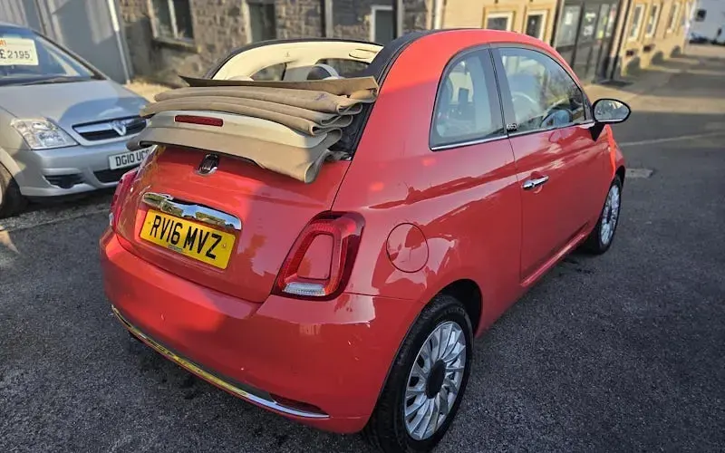 Used Fiat 500C Lounge 86 HP (63 kW) 2016 Orange Cabriolet