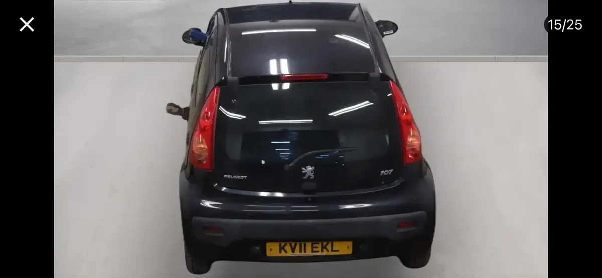 Used Peugeot 107 68 HP (50 kW) 2011 Black Hatchback