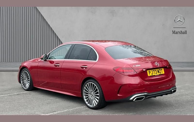 Used Mercedes C300e AMG Line Premium 254 HP (186 kW) 2023 Red Sedan