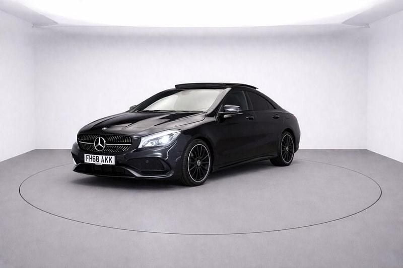 Used Mercedes CLA200 AMG line 156 HP (114 kW) 2019 Black Coupe