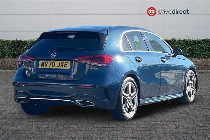 Used Mercedes A180 AMG line 136 HP (100 kW) 2020 Blue Hatchback