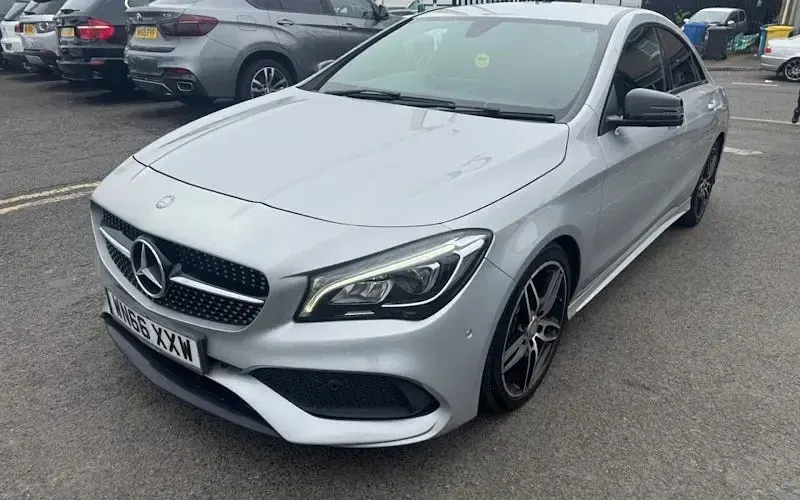 Used Mercedes CLA220 AMG line 177 HP (130 kW) 2016 Silver Coupe