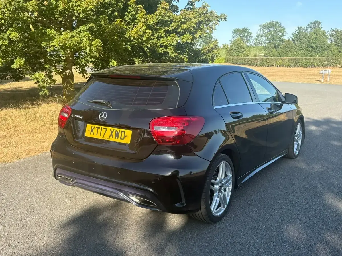 Used Mercedes A200 AMG line 134 HP (98 kW) 2017 Black Hatchback