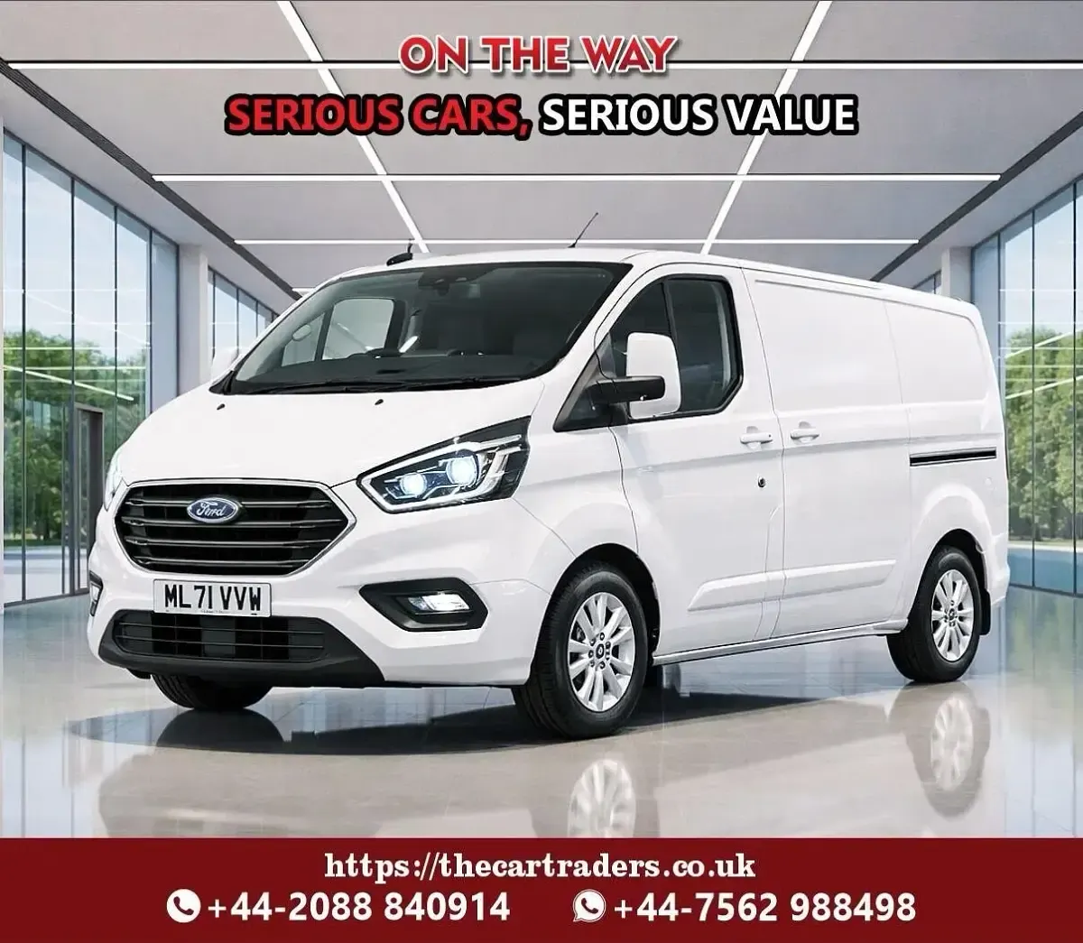 Begagnad Ford Transit Custom Limited 2021 Vit Van