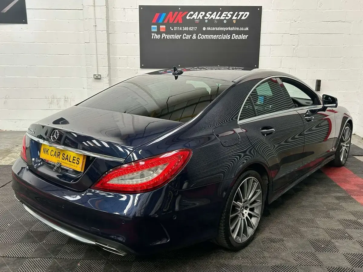 Begagnad Mercedes CLS220 AMG Line Premium 177 HK (130 kW) 2017 Blå Sportkupé