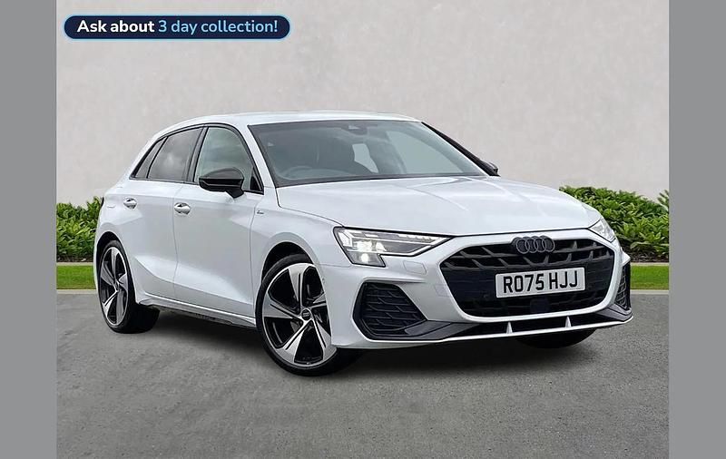 Used Audi A3 Black Edition 150 HP (110 kW) 2025 White Hatchback