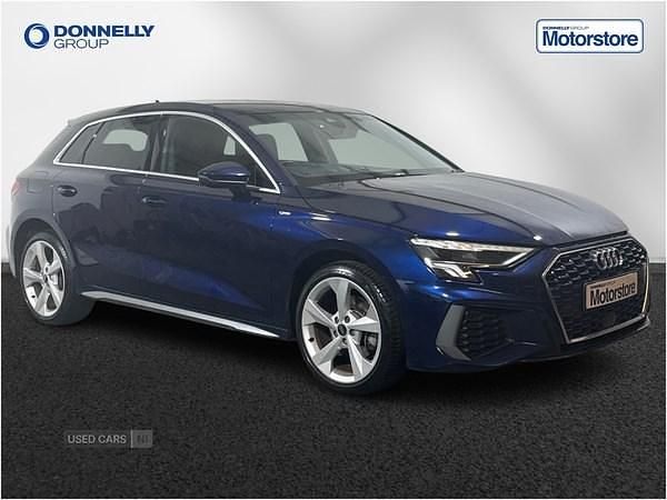 Blue Used 2023 Audi A3 e-tron S-Line Hatchback | £22,995 (Fair price) - Image 1/4