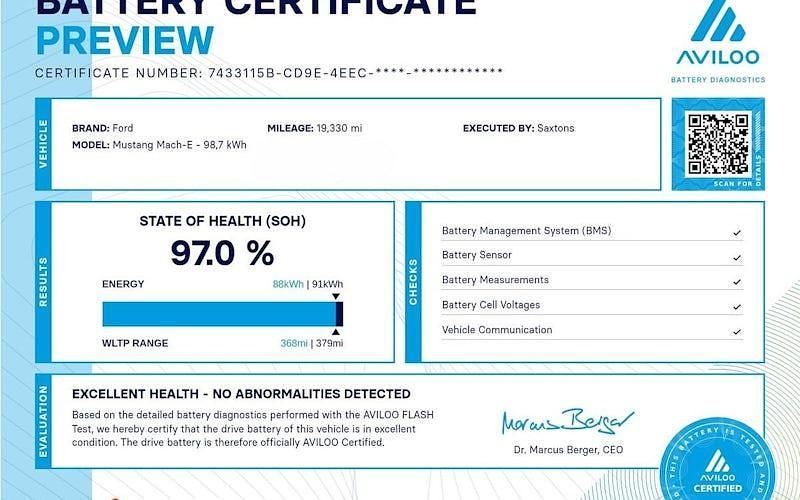 Used Ford Mustang Extended Range 351 HP (258 kW) 2021 Estate