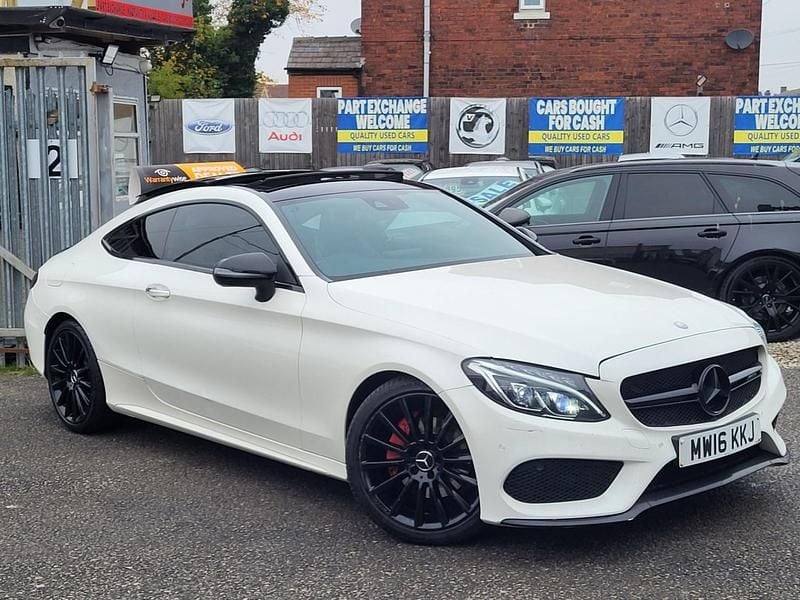 White Used 2016 Mercedes C220 AMG Line Premium Plus Coupe | £8,995 (Fair price) - Image 1/4