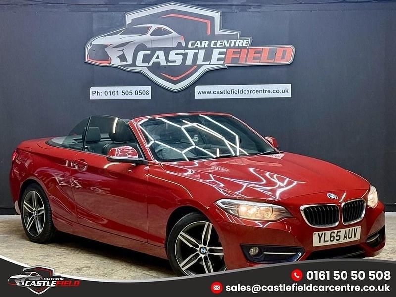 Red Used 2015 BMW 218 Sport Line Cabriolet | £7,495 (Fair price) - Image 1/4