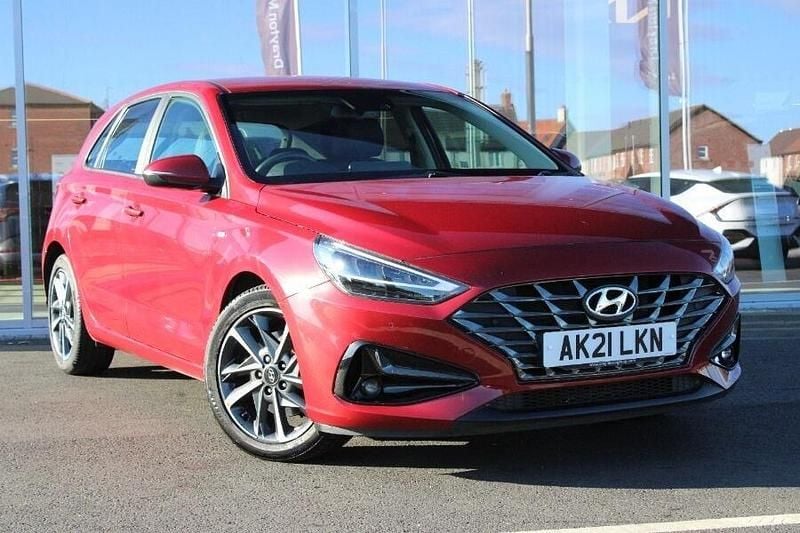 Red Used 2021 Hyundai i30 Premium Hatchback | £12,193 (Fair price) - Image 1/3