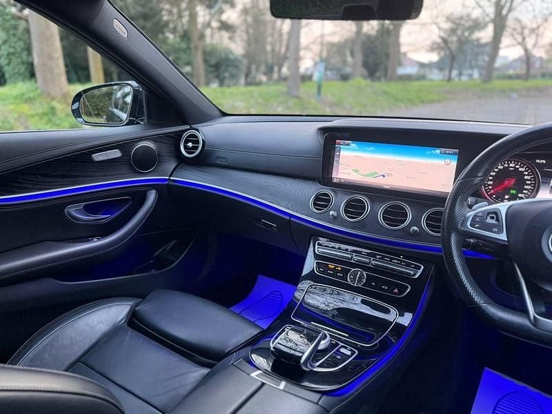 Used Mercedes E350 AMG line 258 HP (189 kW) 2017 Blue Sedan