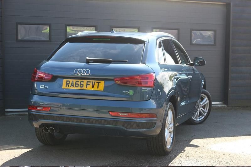 Begagnad Audi Q3 S-Line 150 HK (110 kW) 2017 Blå SUV