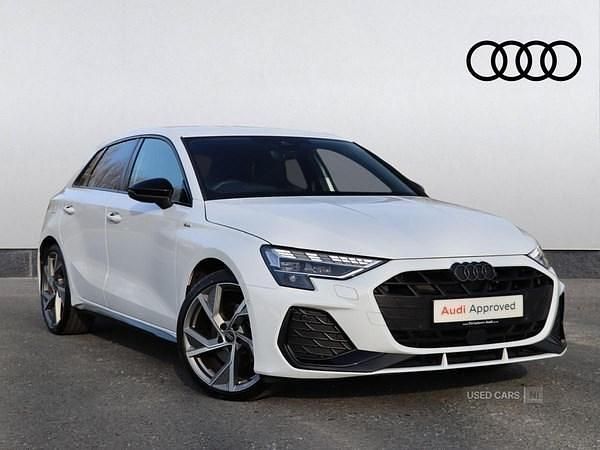 Used Audi A3 Black Edition 150 HP (110 kW) 2025 White Hatchback