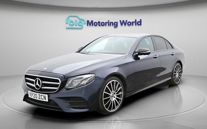 Used Mercedes E220 AMG line 194 HP (142 kW) 2020 Blue Sedan