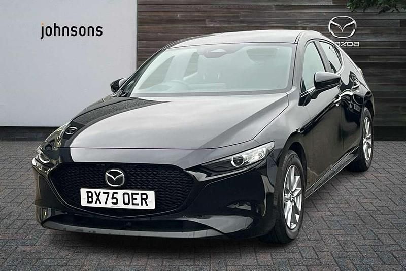 Begagnad Mazda 3 Prime-Line 138 HK (101 kW) 2025 Svart Halvkombi