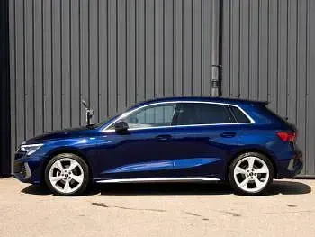 Used Audi A3 S-Line 110 HP (80 kW) 2023 Blue Sedan