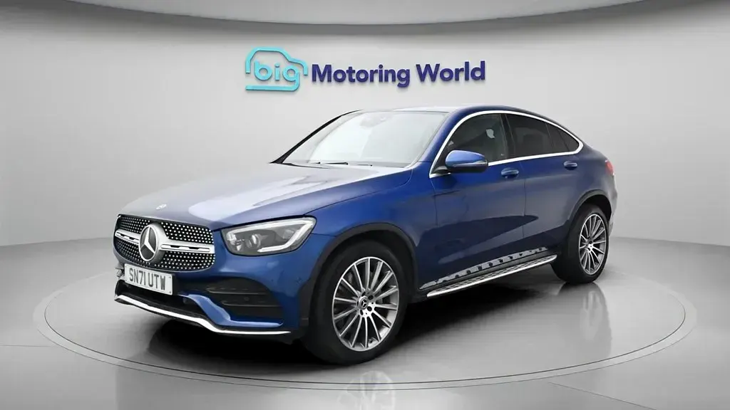 Second-hand Mercedes GLC220 AMG line 194 CP (142 kW) 2021 Albastru Coupe