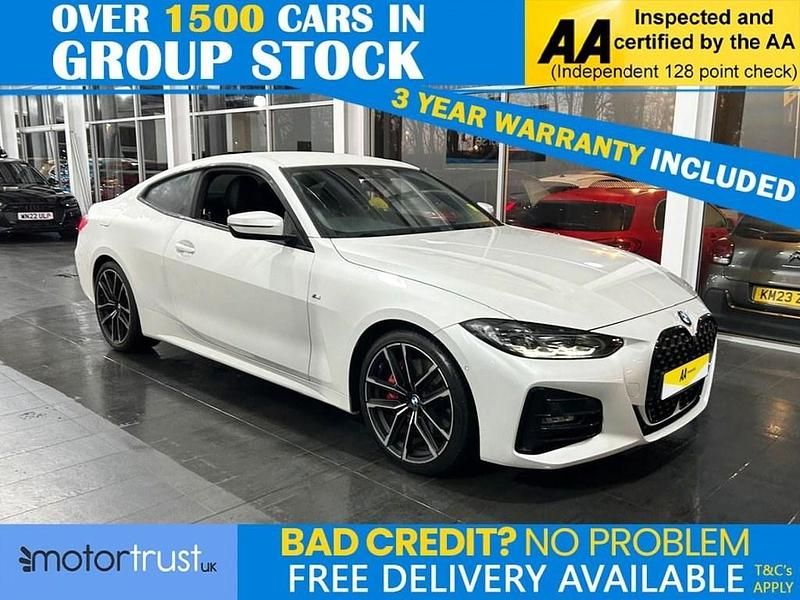 White Used 2021 BMW 420 M Sport Coupe | £26,995 (Expensive) - Image 1/2