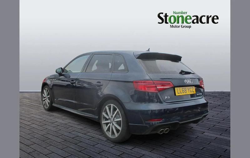 Used Audi A3 Black Edition 150 HP (110 kW) 2019 Blue Sedan