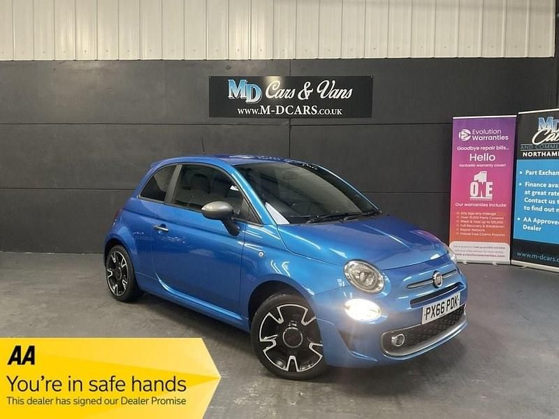 Used Fiat 500 S 69 HP (50 kW) 2016 Blue Hatchback