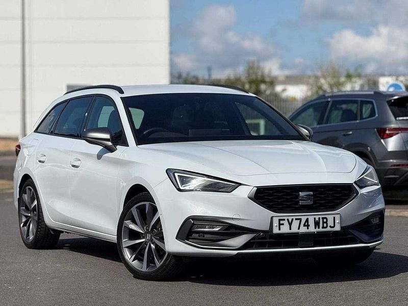 Glacial white Used 2024 Seat Leon FR Sport Estate | £23,490 (Expensive) - Image 1/4