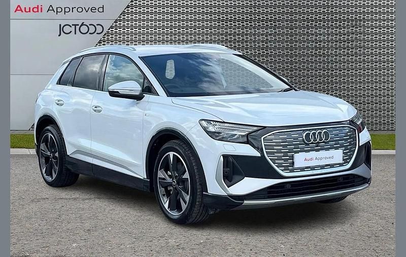 White Used 2025 Audi Q4 e-tron S-Line SUV | £44,664 (Good price) - Image 1/4