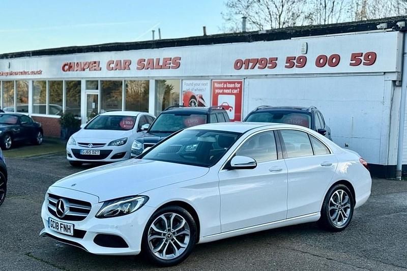 White Used 2018 Mercedes C200 Sedan | £10,995 (Good price) - Image 1/1
