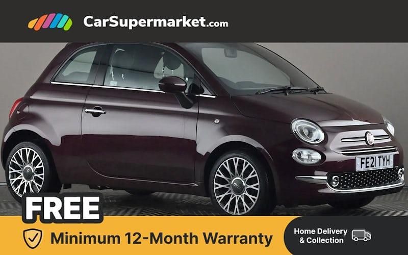 Red Used 2021 Fiat 500 Star Hatchback | £10,197 (Fair price) - Image 1/4