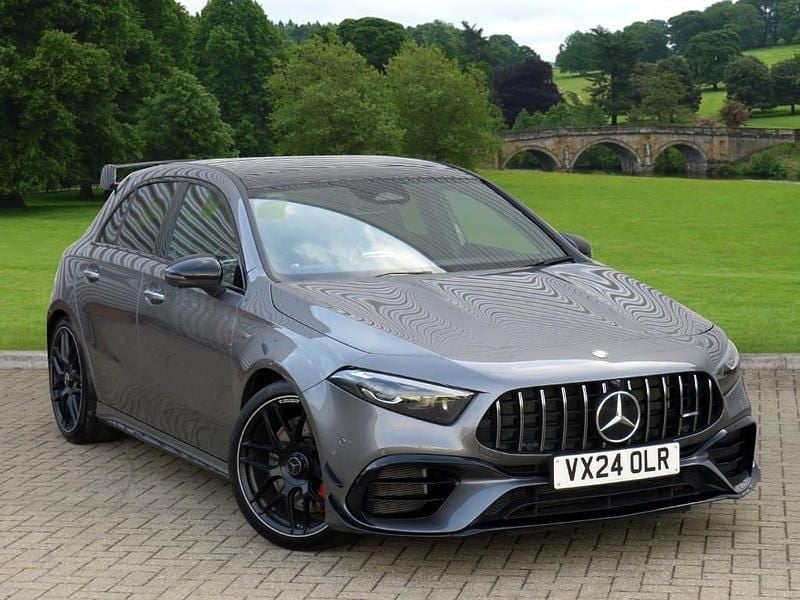 Mountain grey metallic Used 2024 Mercedes A45 AMG AMG Hatchback | £47,400 (Fair price) - Image 1/4
