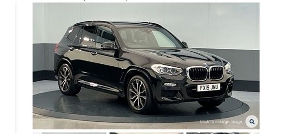 Black Used 2019 BMW X3 M Sport SUV | £23,999 (Fair price) - Image 1/1