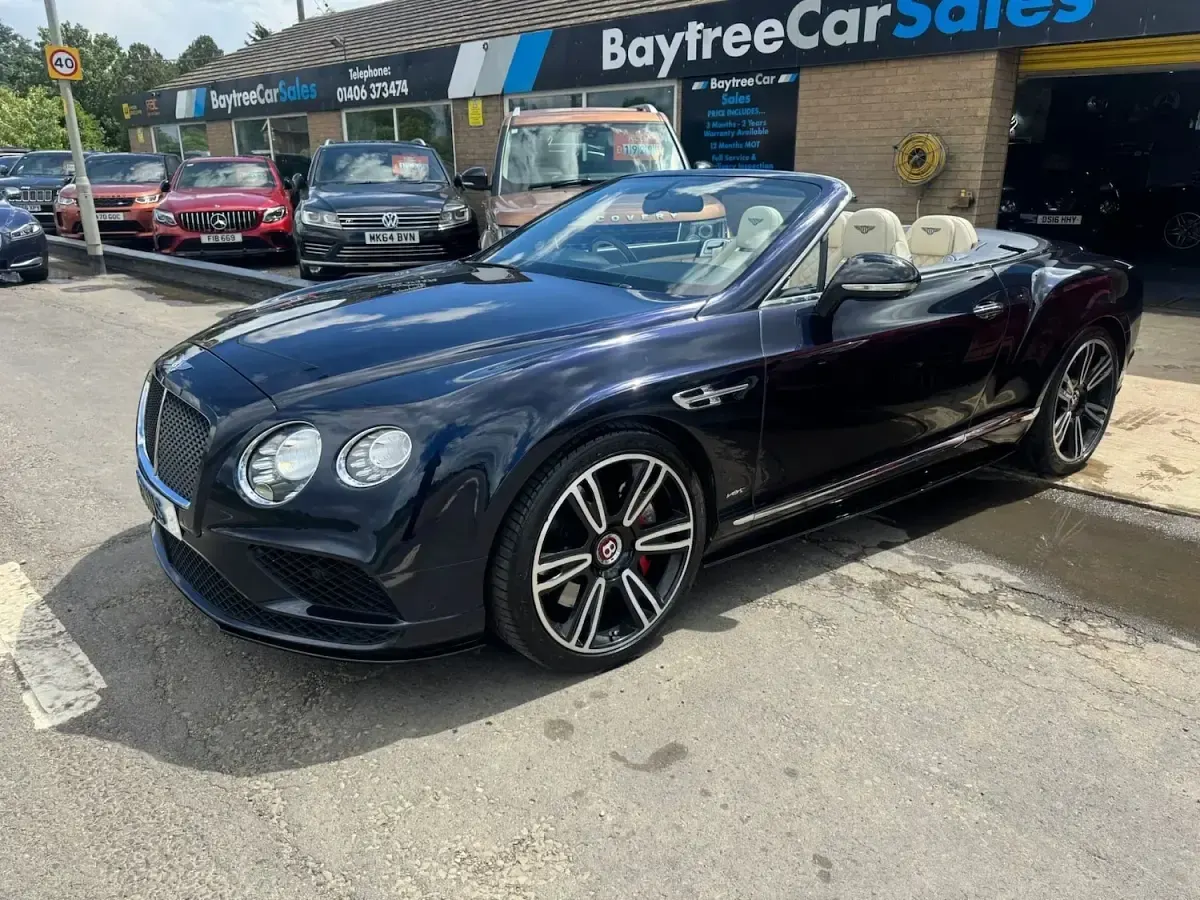 Used Bentley Continental GT Convertible Mulliner 521 HP (383 kW) 2018 Blue Cabriolet
