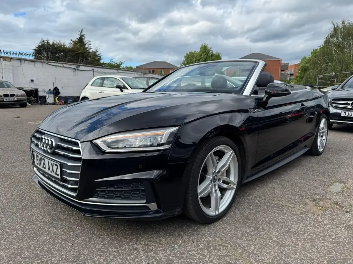 Used Audi A5 Cabriolet S-Line 190 HP (139 kW) 2018 Black Cabriolet