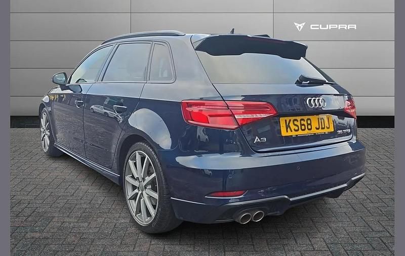 Used Audi A3 Black Edition 147 HP (108 kW) 2019 Blue Hatchback