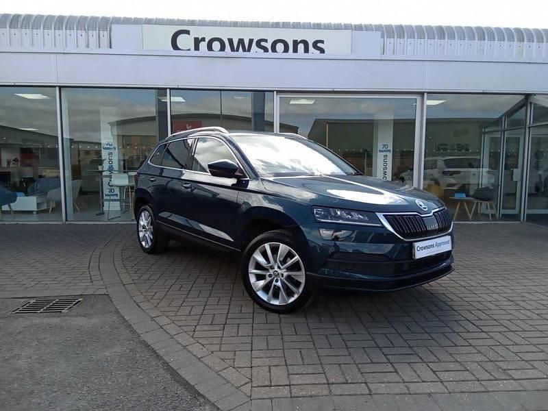 Petrol blue Used 2019 Skoda Karoq SE L SUV | £14,990 (Fair price) - Image 1/4