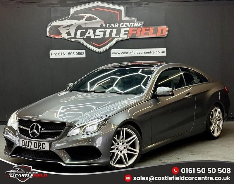 Begagnad Mercedes E220 AMG line 177 HK (130 kW) 2017 Grå Sportkupé