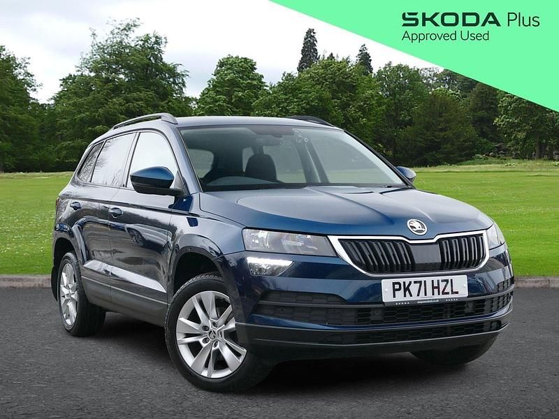 Petrol blue Used 2021 Skoda Karoq SE SUV | £15,795 (Super price) - Image 1/4