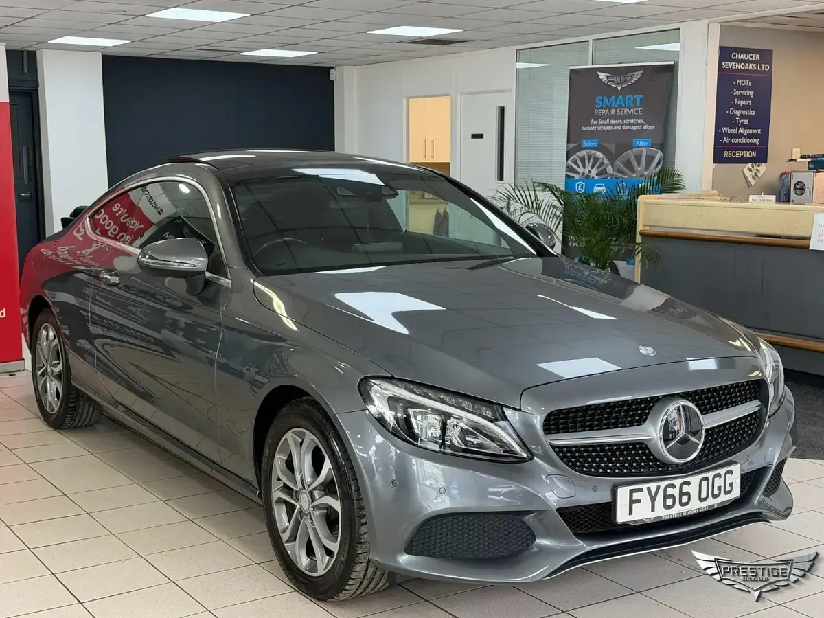 Used Mercedes C220 Premium Plus 170 HP (125 kW) 2016 Grey Coupe