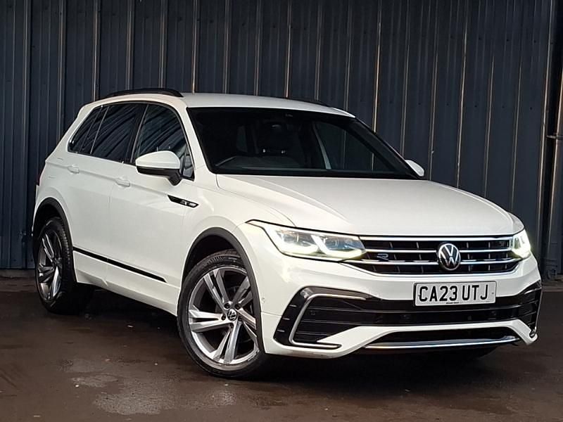 White Used 2023 VW Tiguan R-line Edition SUV | £27,498 (A bit pricey) - Image 1/4