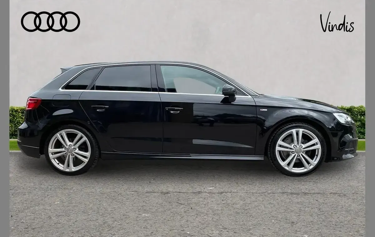 Used Audi A3 S-Line 150 HP (110 kW) 2018 Black Sedan