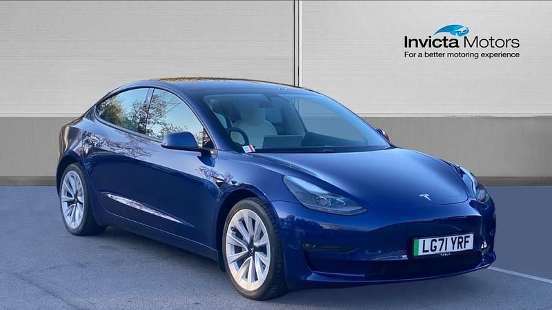 Used Tesla Model 3 Long Range AWD 366 kW (498 HP) 2021 Blue Sedan