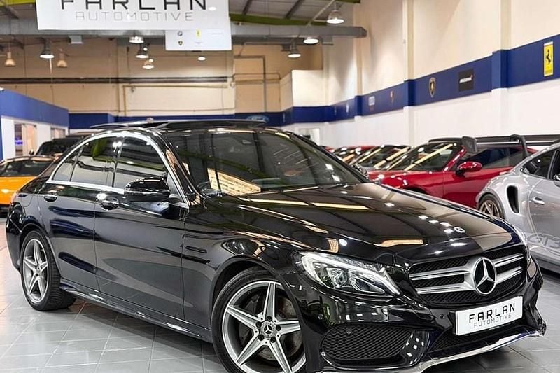 Black Used 2018 Mercedes C250 AMG Line Premium Plus Sedan | £16,450 (Good price) - Image 1/1
