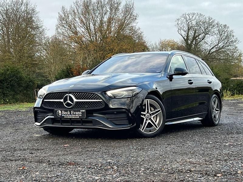 Black Used 2023 Mercedes C200 AMG line Estate | £26,500 (Fair price) - Image 1/3