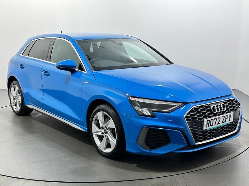 Blue Used 2022 Audi A3 e-tron S-Line Hatchback | £16,505 (Good price) - Image 1/3