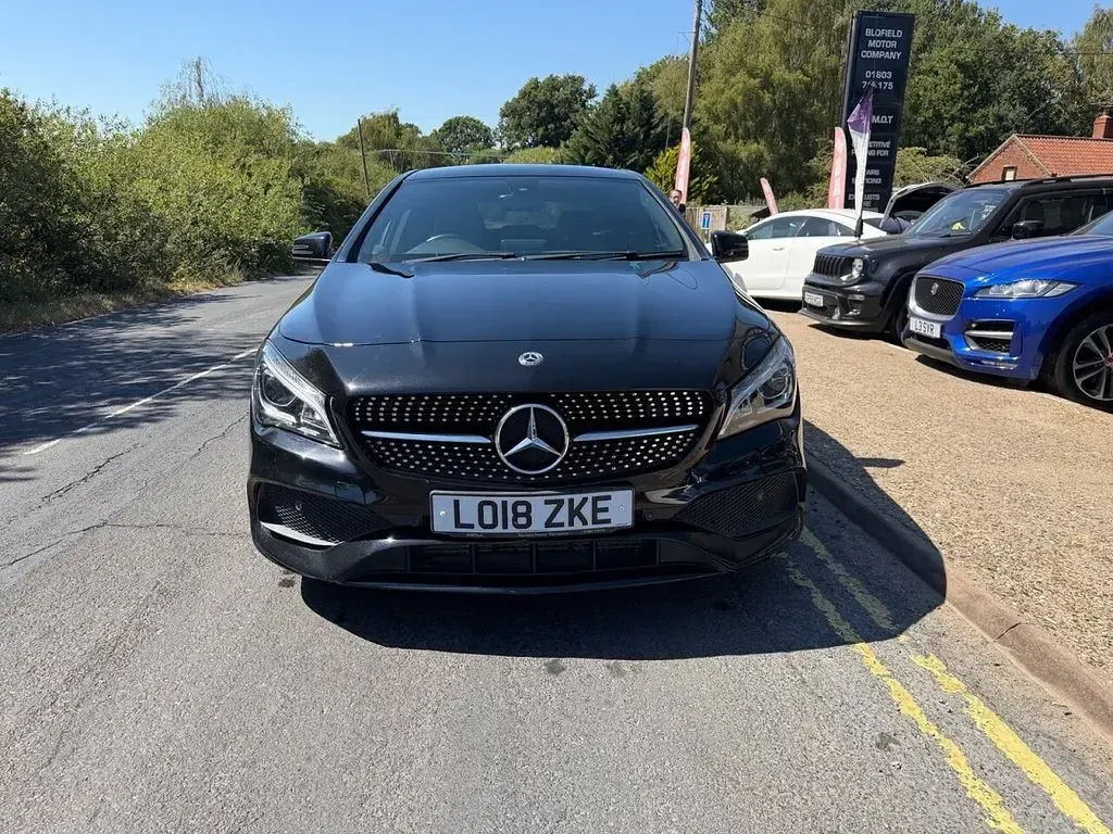 Used Mercedes CLA200 AMG line 136 HP (100 kW) 2018 Black Coupe