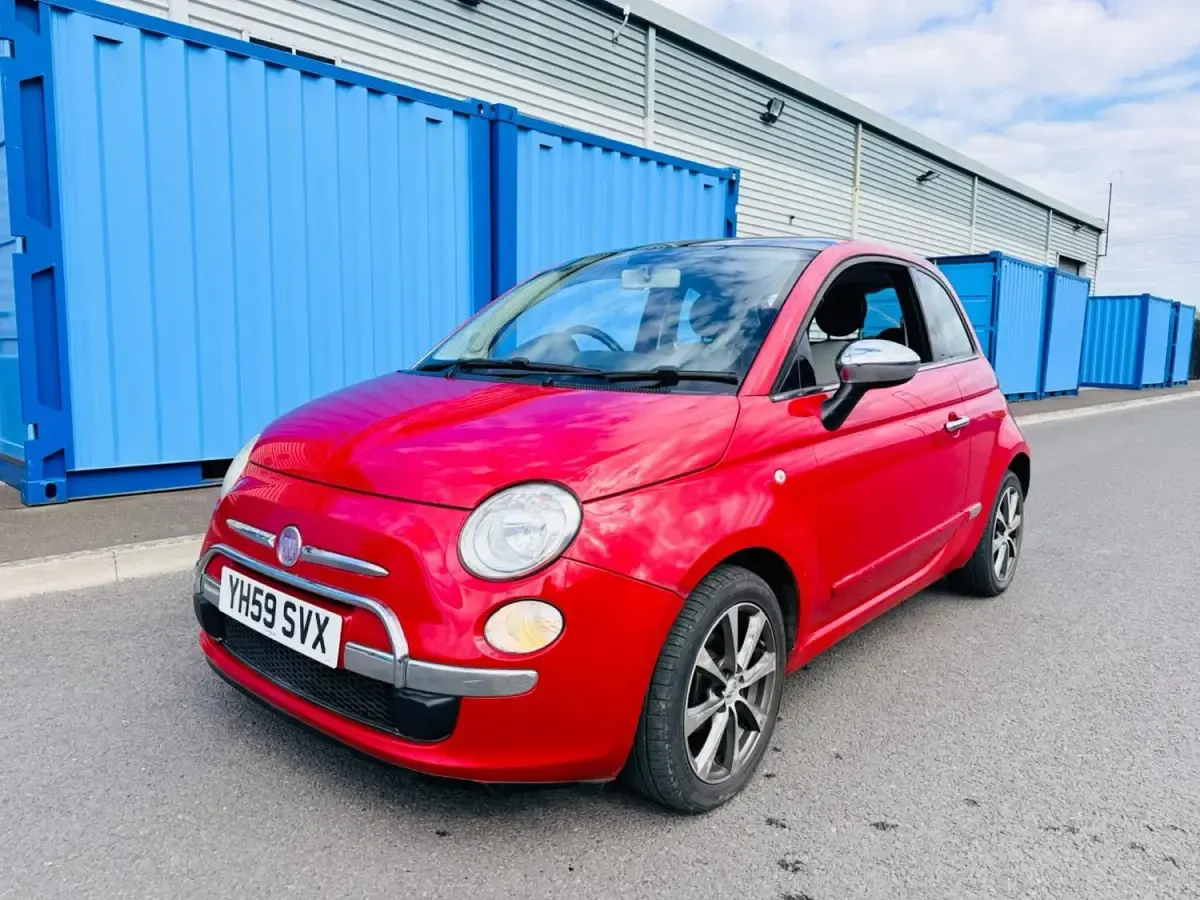 Second-hand Fiat 500 Lounge 69 CP (50 kW) 2009 Roșu Cabrio