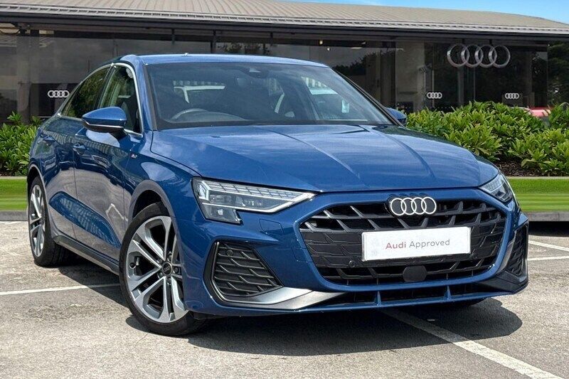 Blue Used 2025 Audi A3 S-Line Sedan | £25,680 (Fair price) - Image 1/4